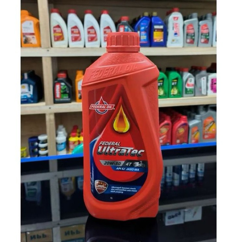 Oli Federal Ultratec 1 Liter Oli Moto Federal Ultratec 1000ml 1Lt Oli Mesin Motor Federal Ultratec 1