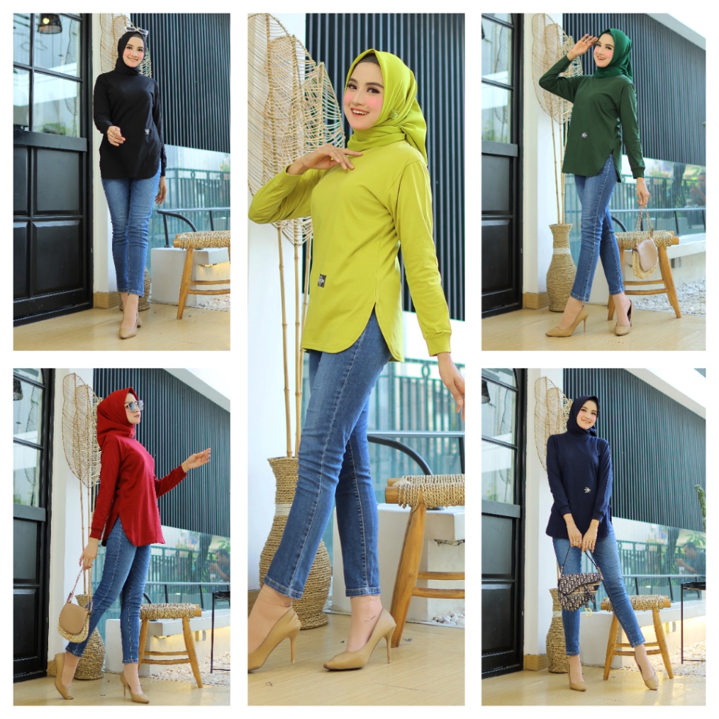 KODE H85K TERLARIS ORIGINAL KAOS WANITA HIJAB STYLE MUSLIM FENOMENAL  PHENOMENAL AUTHENTIC TERBARU A