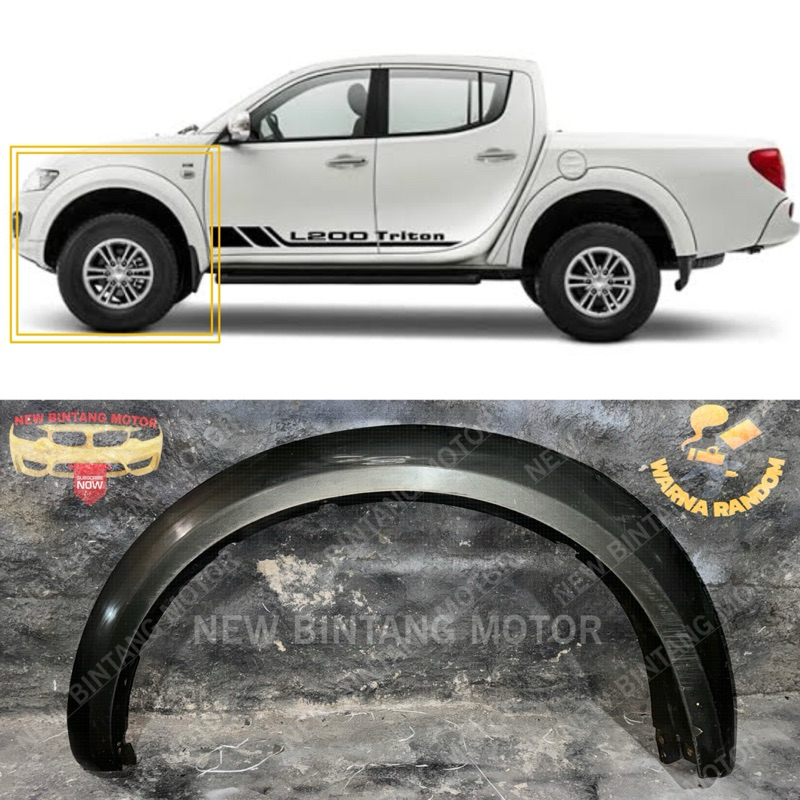 Over fender depan kiri mitsubishi triton 2010 2014 original