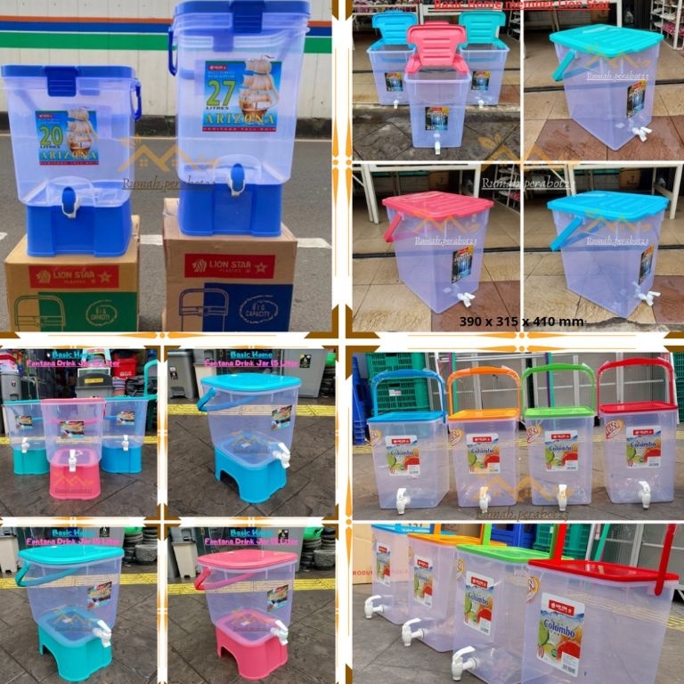 Sudah READY TEMPAT AIR MINUM DRINK JAR 8 1 15 2 27 35 LITER  WATER DISPENSER KRAN TOPLES AIR KRAN  D