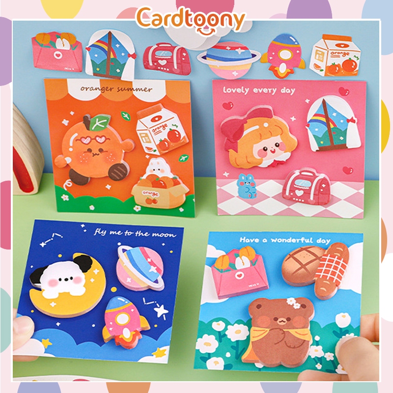 

Sticky Note / Memo Stick / Notes Kertas Tempel Lucu Imut Beruang Girl jeruk