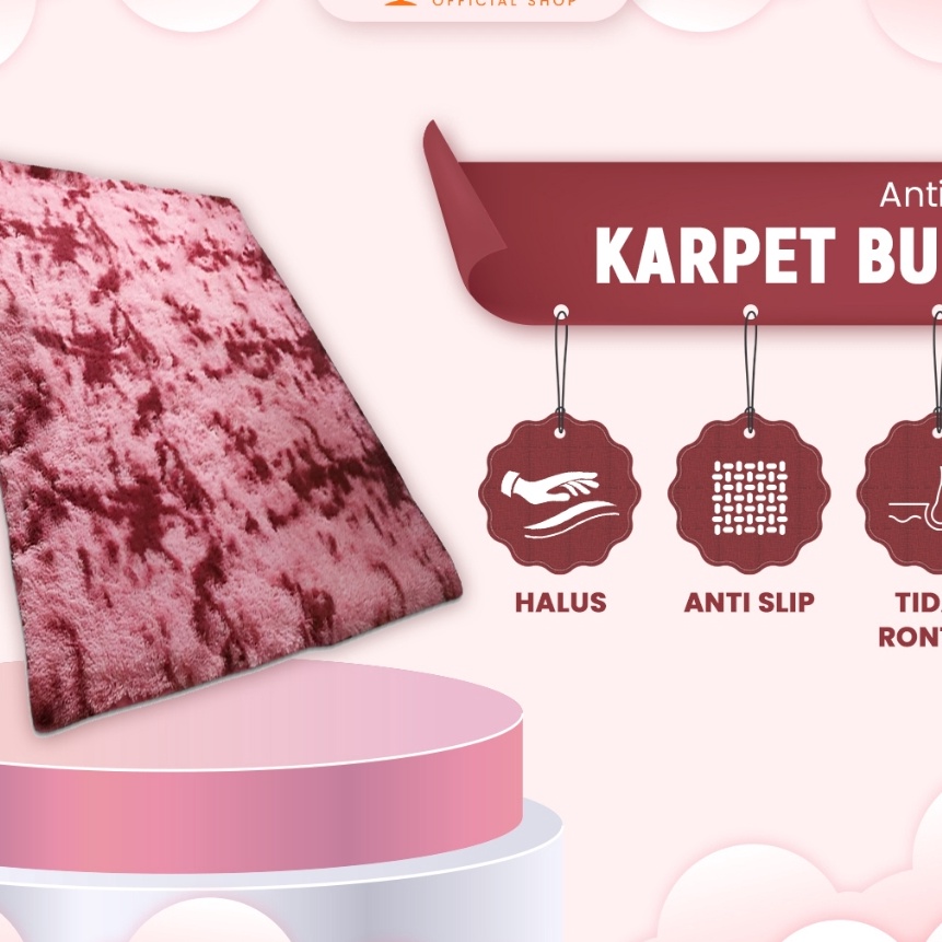 Extra Orange Karpet bulu rasfur tebal ukuran 9cmx15cm Karpet bulu tebal aesthetic