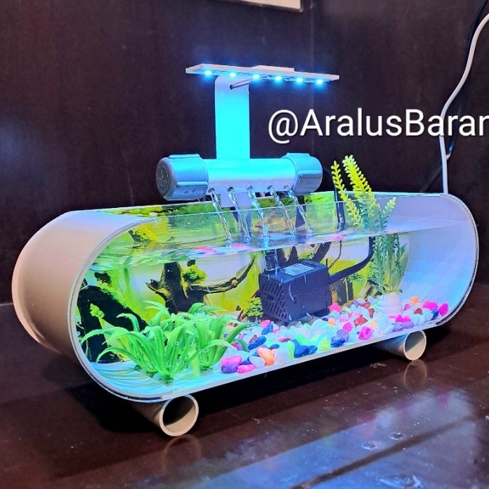 Cepat Aquarium Mini Fullset Dengan Pompa Dan Filter  Aquarium Akrilik Fullset  Aquarium  Aquarium Mi