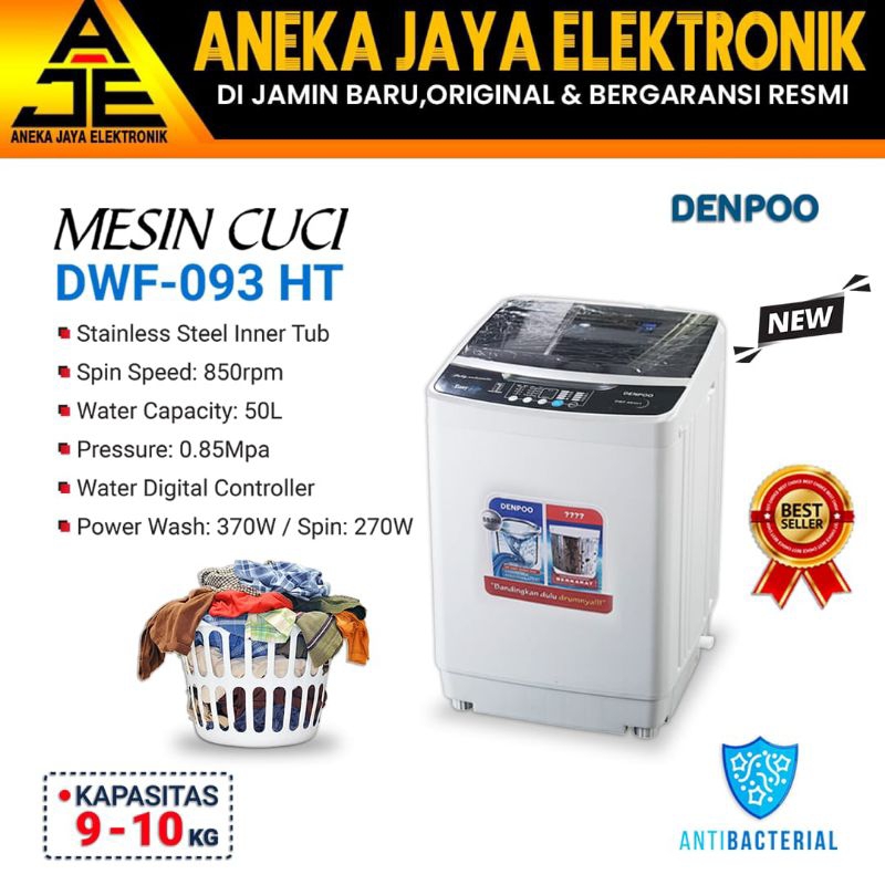 Mesin Cuci Denpoo 1 Tabung Otomatis 9-10Kg - DWF 093HT