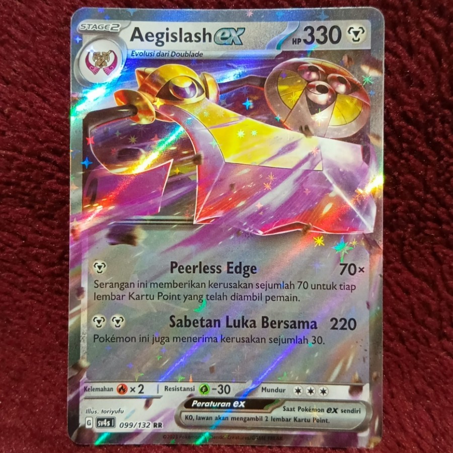 Aegislash EX RR sv4s - Pokemon TCG Indonesia foil holo