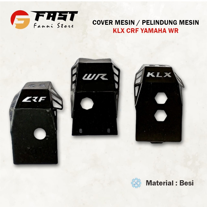 Cover mesin KLX 150 S L G BF D'TRACKERS NEW CRF YAMAHA WR Engine Guard Pelindung Mesin Bahan Besi