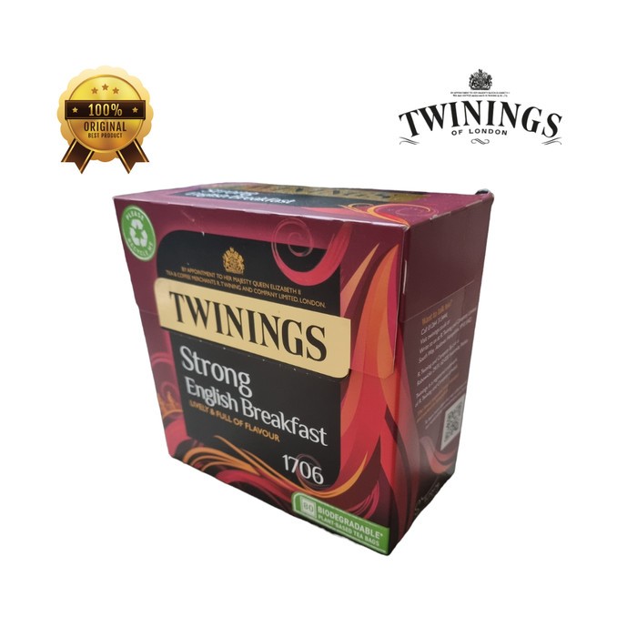 

Twinings teh hitam celup Strong English Breakfast 80x3g