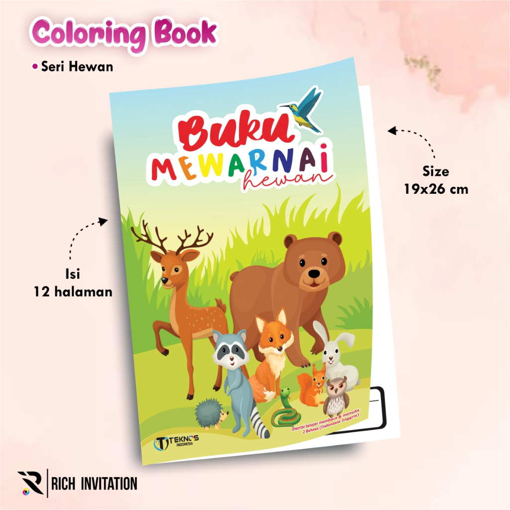 

BUKU ANAK - BUKU MEWARNAI HEWAN - BUKU EDUKASI ANAK PAUD TK