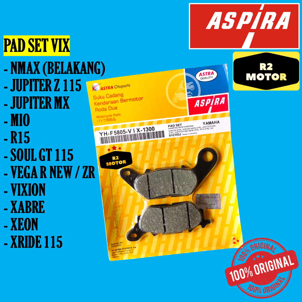 KAMPAS REM CAKRAM PAD SET VIX BELAKANG NMAX DEPAN BYSON FINO JUPITER Z1 SALIB ROBOT MX NEW MIO J SOU