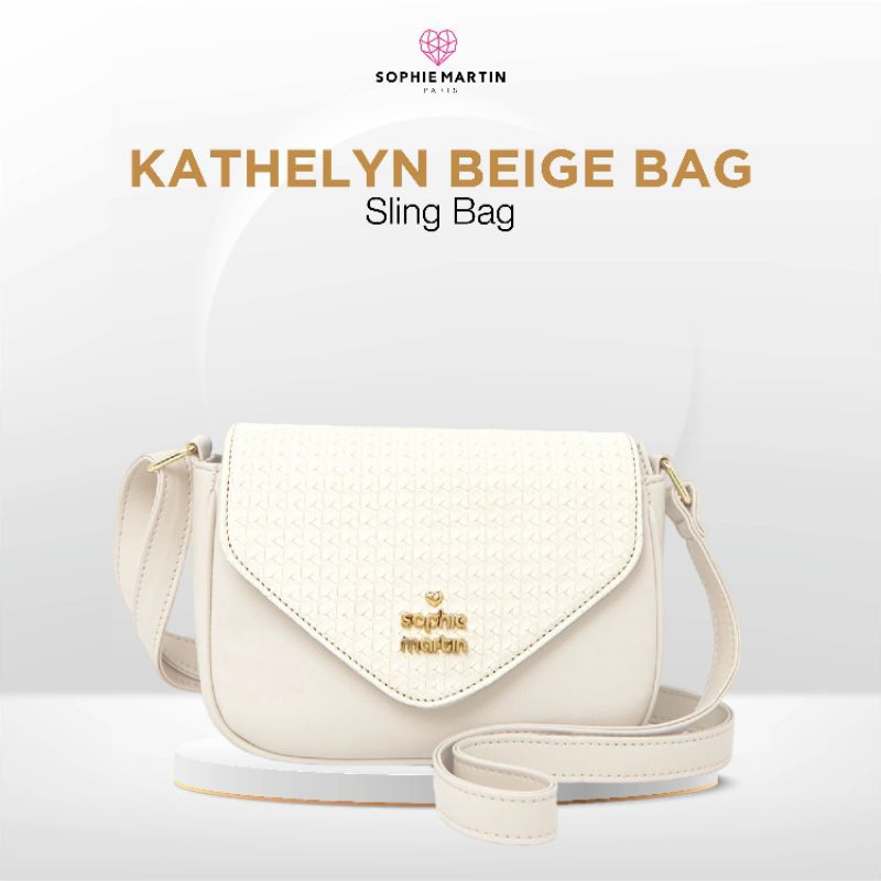 Sophie Martin Tas Kathelyn Sling Tas Selempang Wanita Motif Anyaman Cantik