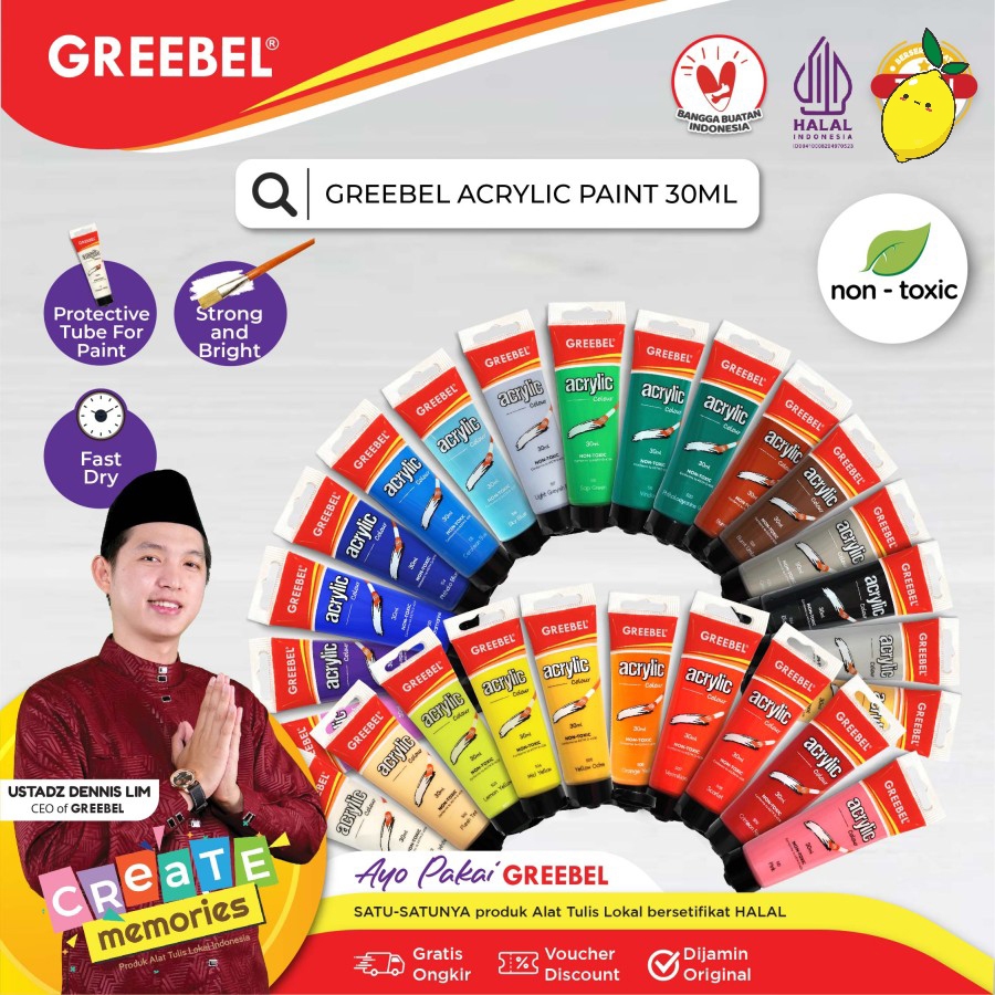 

GREEBEL Acrylic Paint / Cat Akrilik 30 ML
