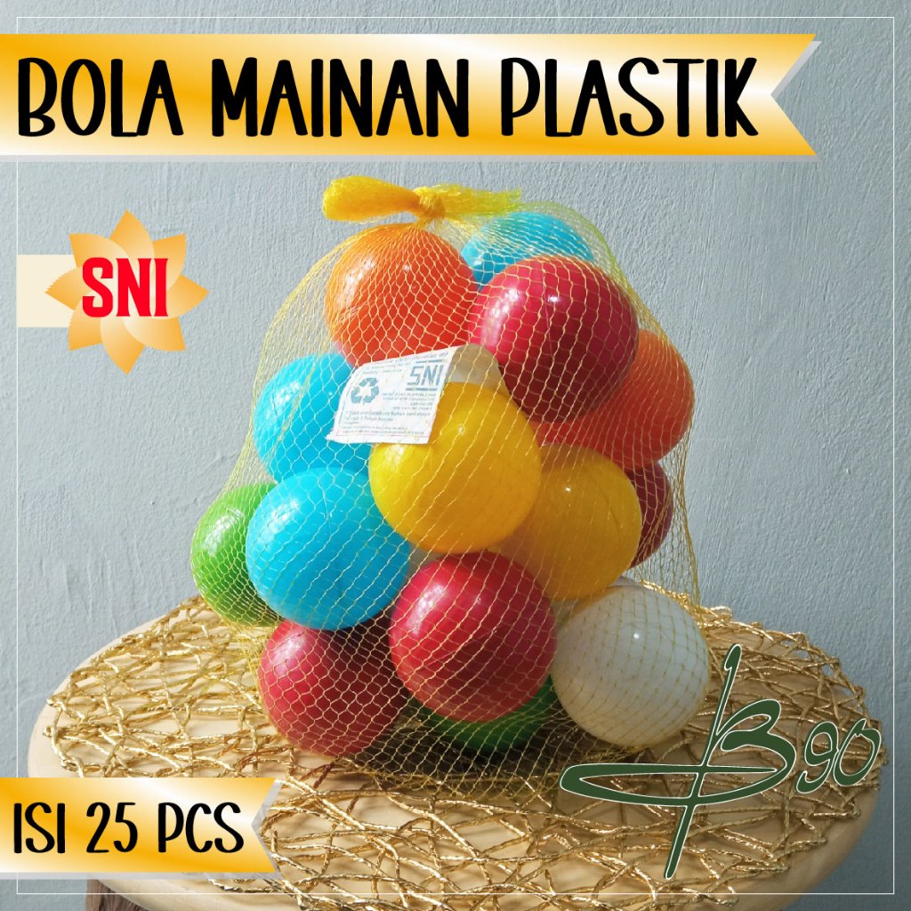 BOLA PLASTIK WARNA WARNI ISI 25 . MANDI BOLA. BOLA MANDI . BOLA SNI ISI 25 PCS