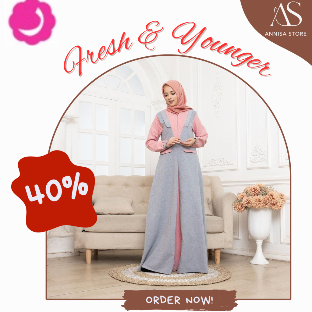 BAJU GAMIS TERBARU RAUNAPRIDE RGD 18 MERAH