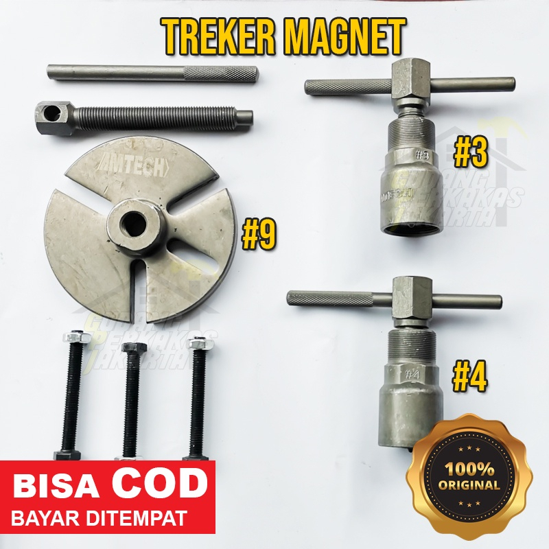 Treker Magnet Set AMTECH/ Treker Magnet No.3, No. 4, No.9 / Perkakas / Treker Magnet Lengkap