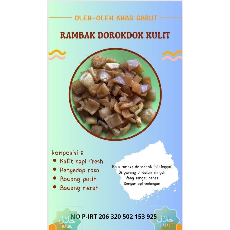 

RAMBAK KULIT SAPI ( DOROKDOK MENTAH ) SIAP GORENG 1kg