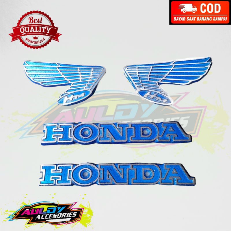Emblem Tangki Honda Cb Glatik 100 125 Biru