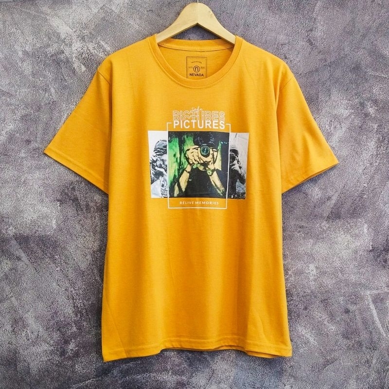 Kaos distro NEVADA bahan katun combed 24s