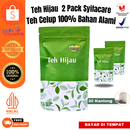 

Teh Hijau | Teh Celup Syifacare 2 Pack Membantu Menurunkan Berat Badan