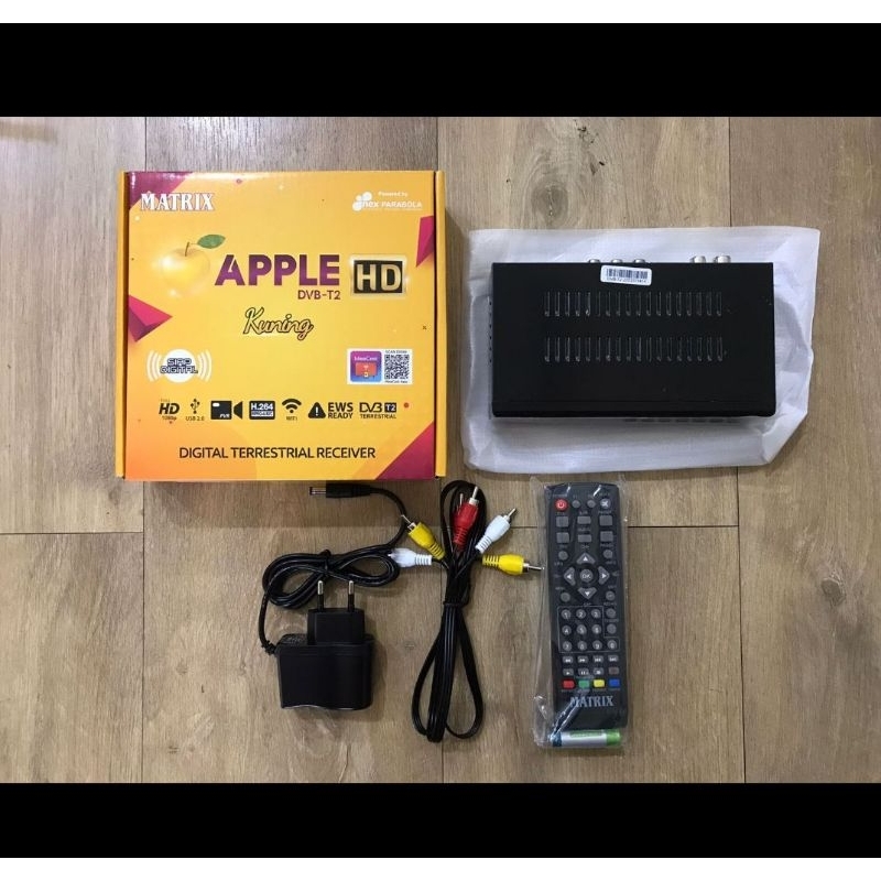 SET TOP BOX TV DIGITAL DVBT2 MATRIX APPLE KUNING
