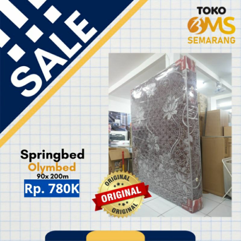 PROMO SALE MATRAS SPRINGBED OLYMBED BY BIGLAND UK 90x200 CM TOKO BMS SEMARANG