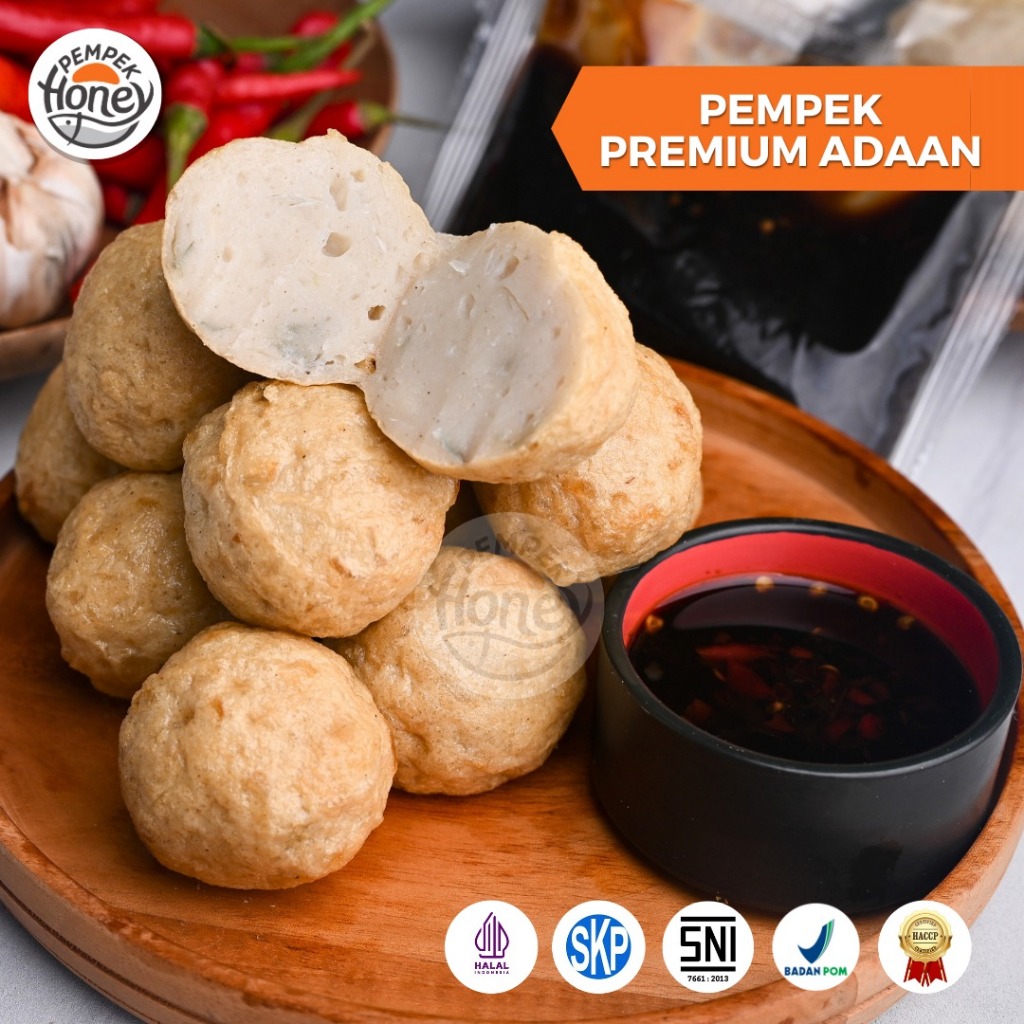 

PEMPEK PREMIUM ADAAN PEMPEK HONEY Isi 10 Pcs, Ikan Tenggiri Super, Tanpa Penguat Rasa