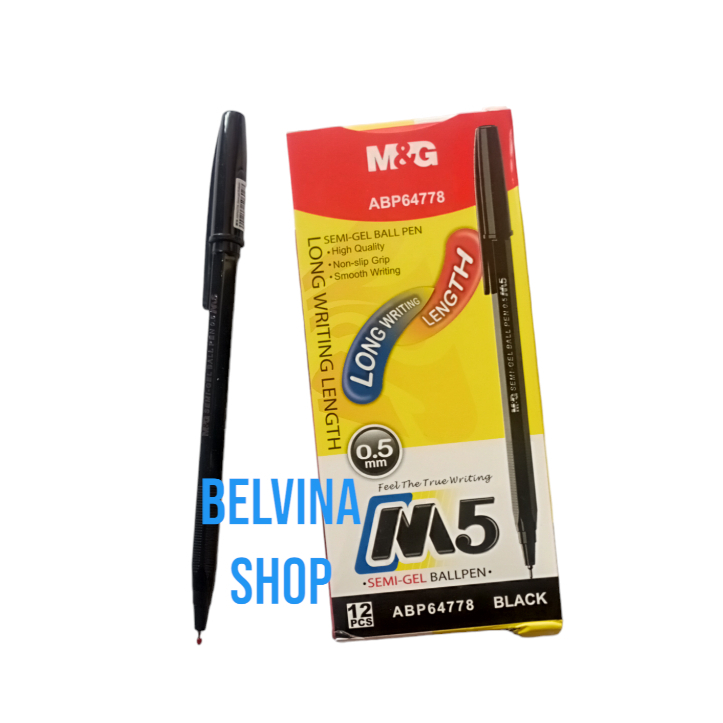 

Pulpen M&G M5 0,5mm Semi Ball Pen Hitam