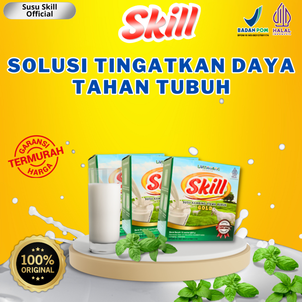 

Susu Etawa Skill - Susu Kambing Etawa Original Baik untuk Asam Urat 1 Box isi 10 Sachet
