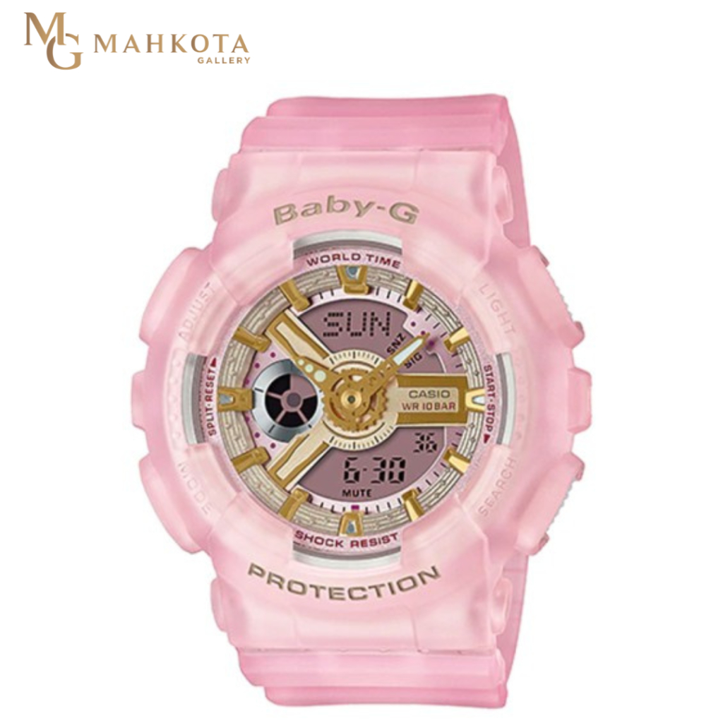Jam Tangan Wanita Analog-Digital Casio Baby-G Seri BA-110SC-4ADR Strap Karet Original dan Bergaransi