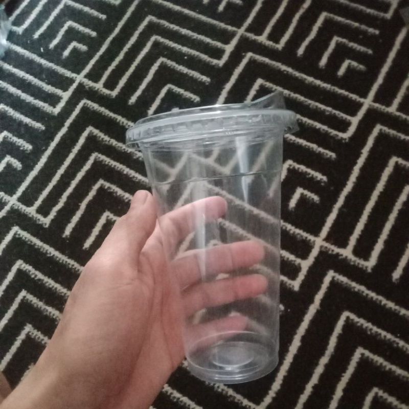 Gelas Cup RJM 18 Oz Lid Strawless Gelas Cup Tutup Strawless Praktis