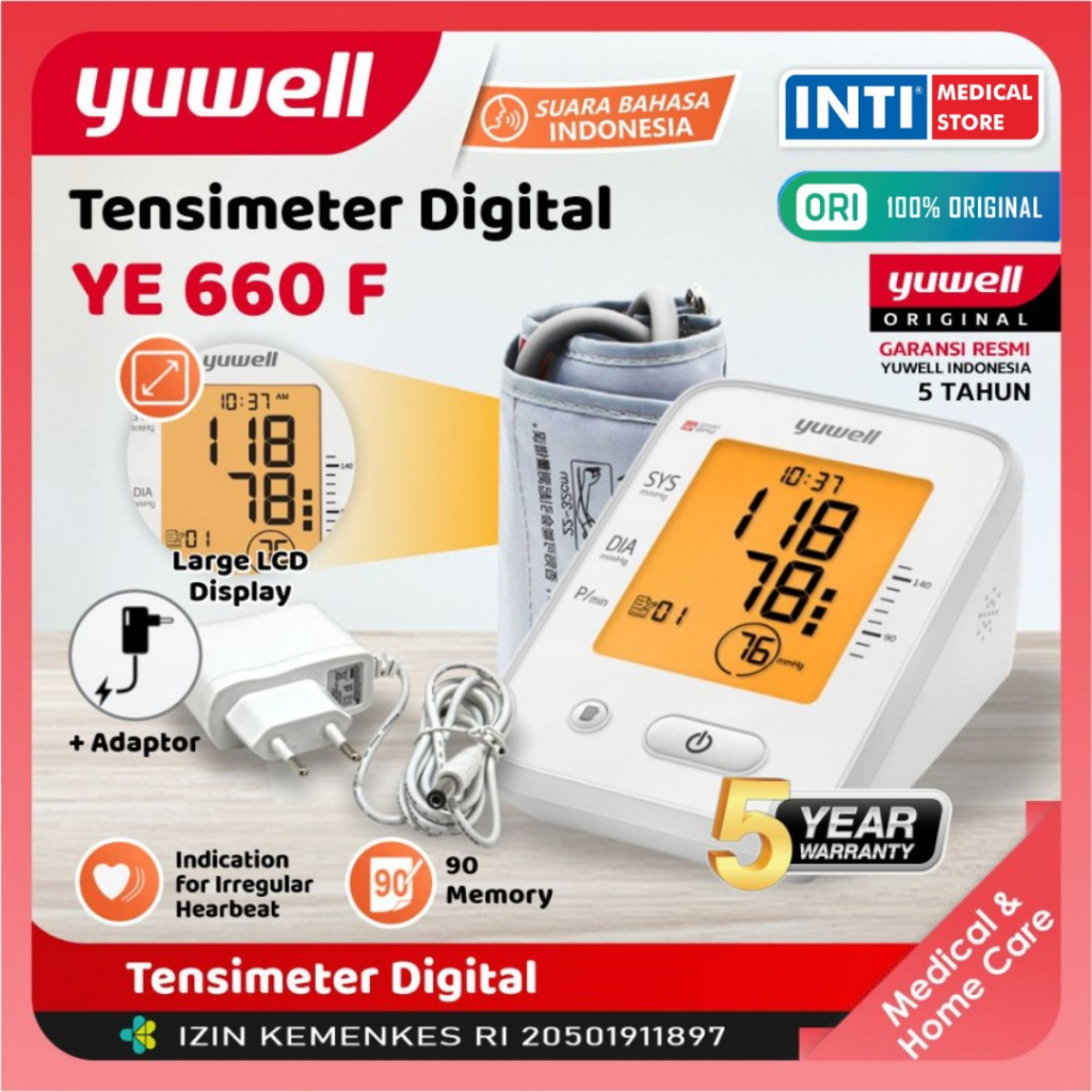 Yuwell | Tensimeter Digital + Voice YE 660F | Tensi Digital Yuwell