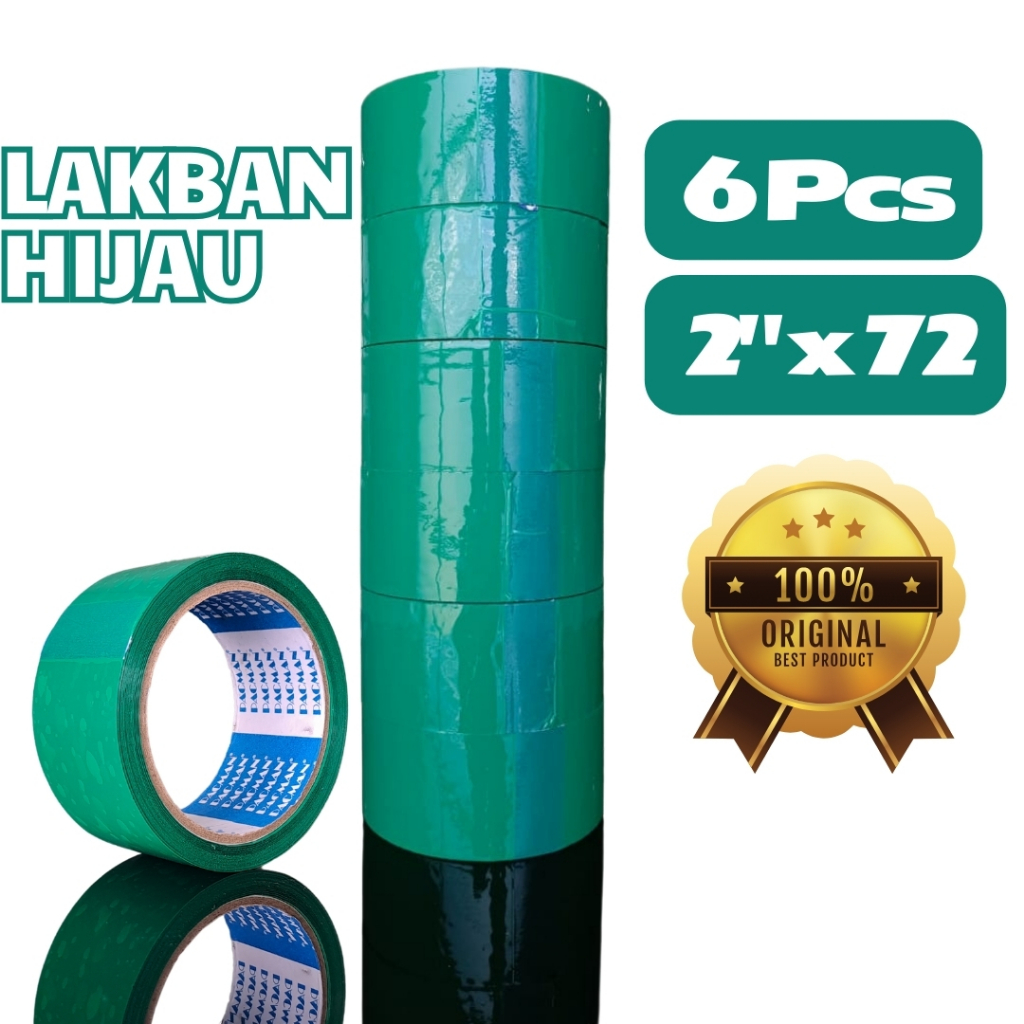 

2 INCI Lakban warna Hijau 1 slop (6 pcs)