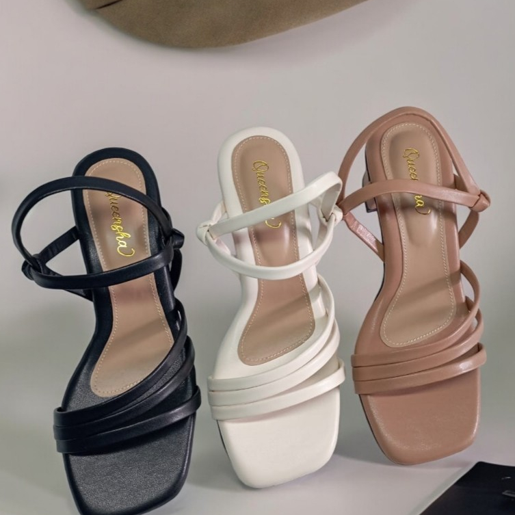 QUEENSHA Adeline Mules Wanita Heels