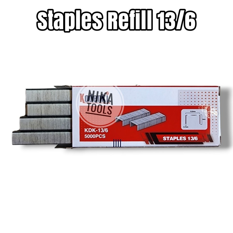 

Staples Stapless Refill Isi Hekter 13/6 6mm Rapid Kodenki