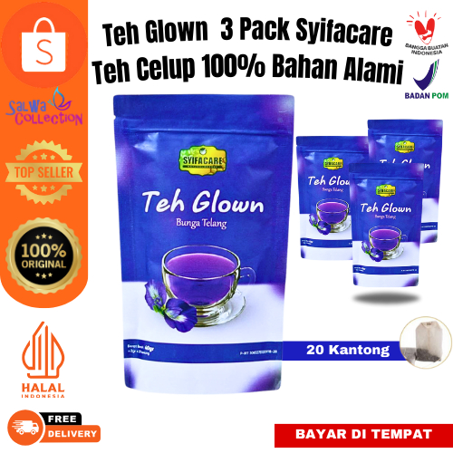 

Paket 3 Pack Teh Celup Glown Syifacare Membuat Kulit Lebih Cerah Dan Glowing