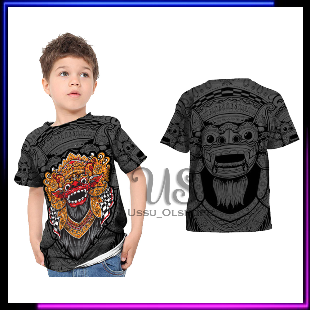 Baju Barong Anak Kaos T-Shirt Barong Bangkung Bali Anak