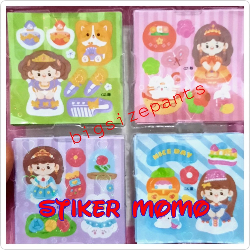 

STIKER MOMO RAINBOW MIX 4 WARNA / STIKER BONEKA LUCU
