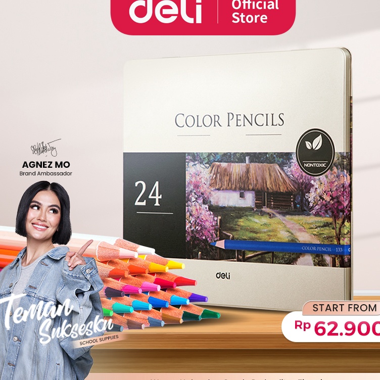 

KODE K72R Deli Highgrade Oil Pencil Color Pensil Warna Minyak 4872 Warna 6567 6568