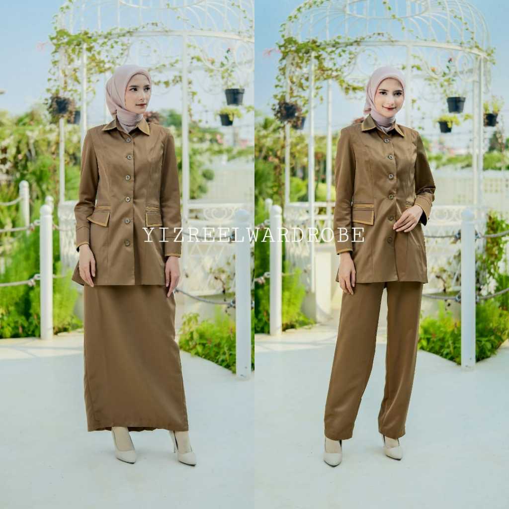 Blazer Wanita / Seragam PNS / Seragam Pemda / Blazer PNS  / Baju Dinas Pemda Wanita / Baju Khaki PNS