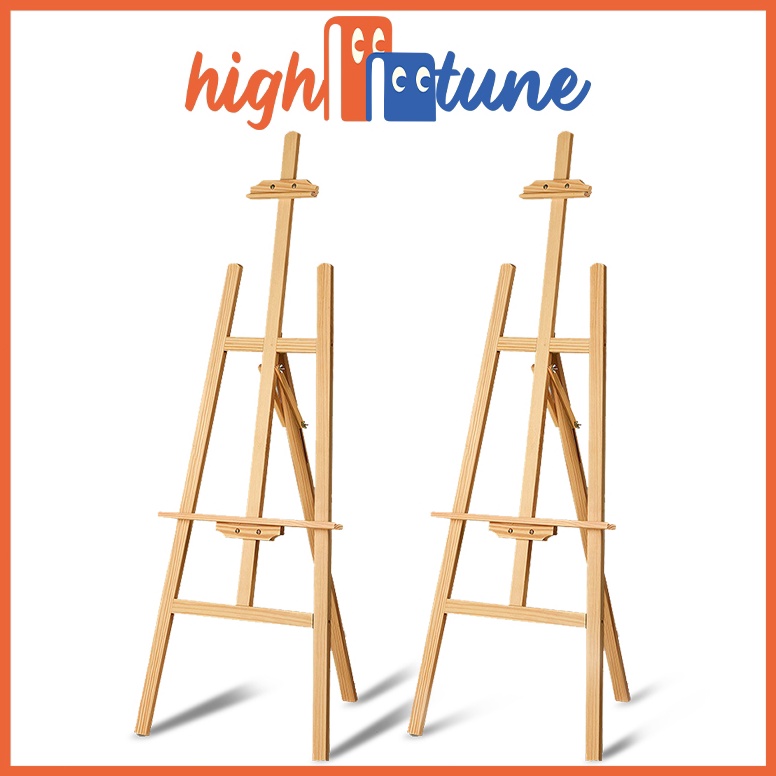

KODE T86L Hightune Wooden Easel Lukis Easel Stand Tripod Kayu Wooden Easel 16cm Standing Foto warna Natural
