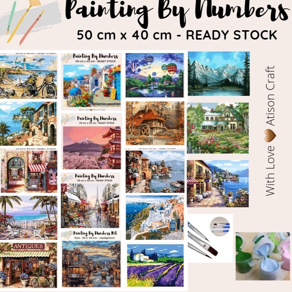 

KODE T86K PAINTING BY NUMBERS KIT ready jakarta ocean series