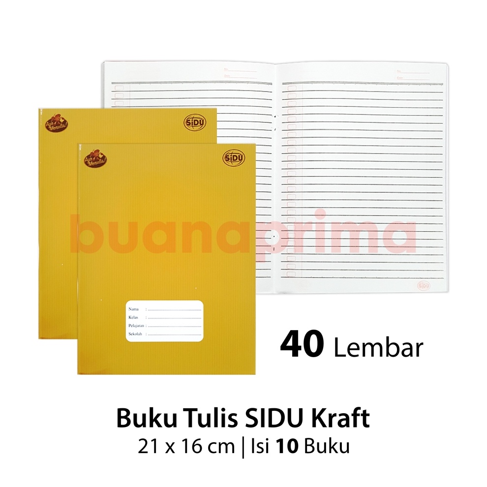 

KODE K85H Buku Tulis Sidu 4 Lembar isi 1 buku Cover Coklat Kraft Sinar Dunia Notebook Catatan Sekolah