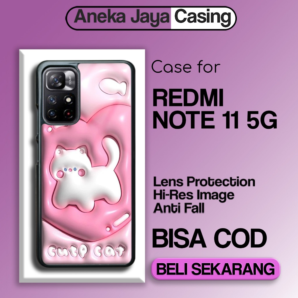 Case Redmi Note 11 5G Terbaru - Casing Redmi Note 11 5G - Motif Cute 10 - Hardcase Premium Glossy - 