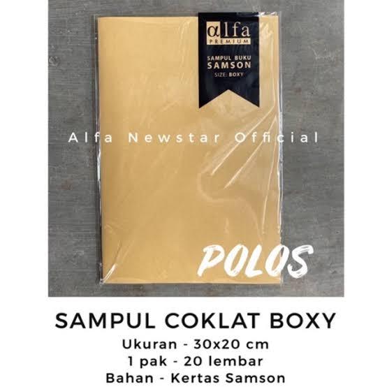 

sampul coklat samson sampul buku tulis 1 pak pack 20 lembar uk 30x20