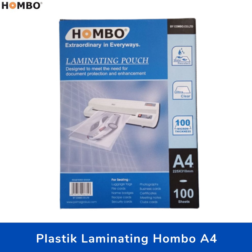 

KODE D42J Plastik Laminating Film Hombo Ukuran A4 1 Micron