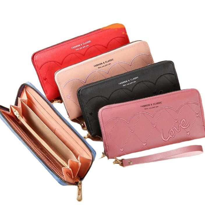 Limit EV D 848 Dompet Panjang Wanita Murah Motif Love Import Fashion Korea Real Pict