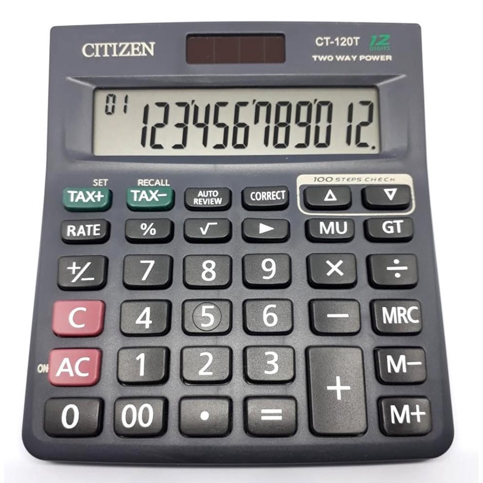 

KODE G18U PENTING Kalkulator Dagang 12T CT12T Ukuran Besar Citizen 12 Digit 112 STEP CHEC K BIG DISPLAY