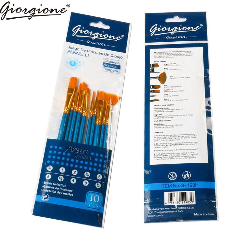 

KODE S69O Giorgione Brush Set 1 pcs G198H Kuas Lukis Set 1