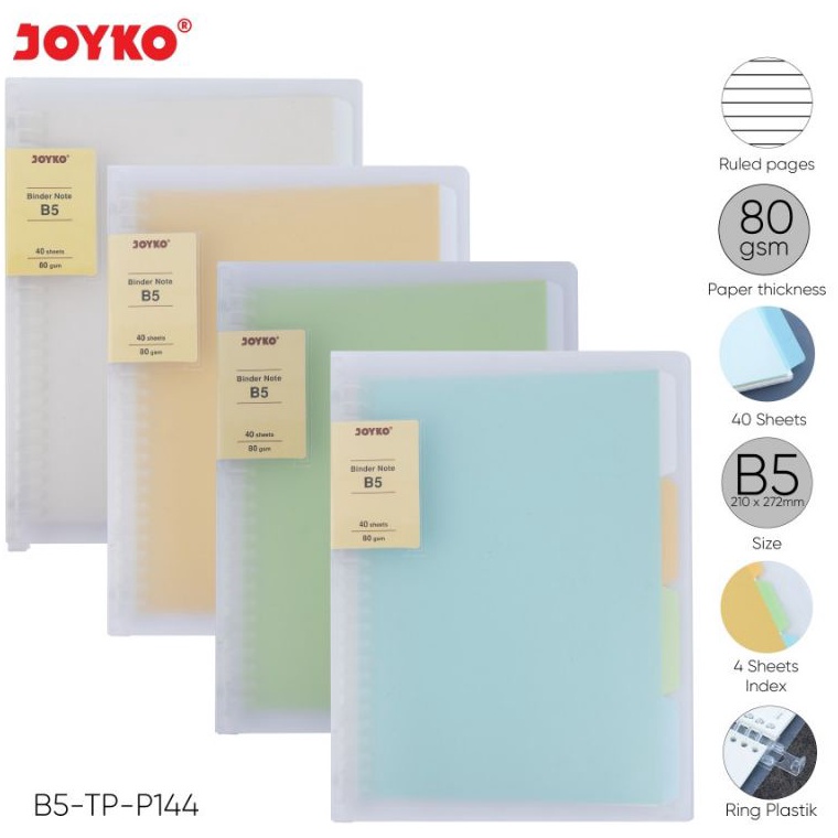 

KODE H95A Binder Note B5 Cover Transparan Buku Tulis Joyko B5TPP144