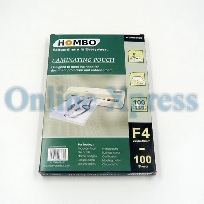 

KODE G55X Laminating Film Ukuran F4 Hombo