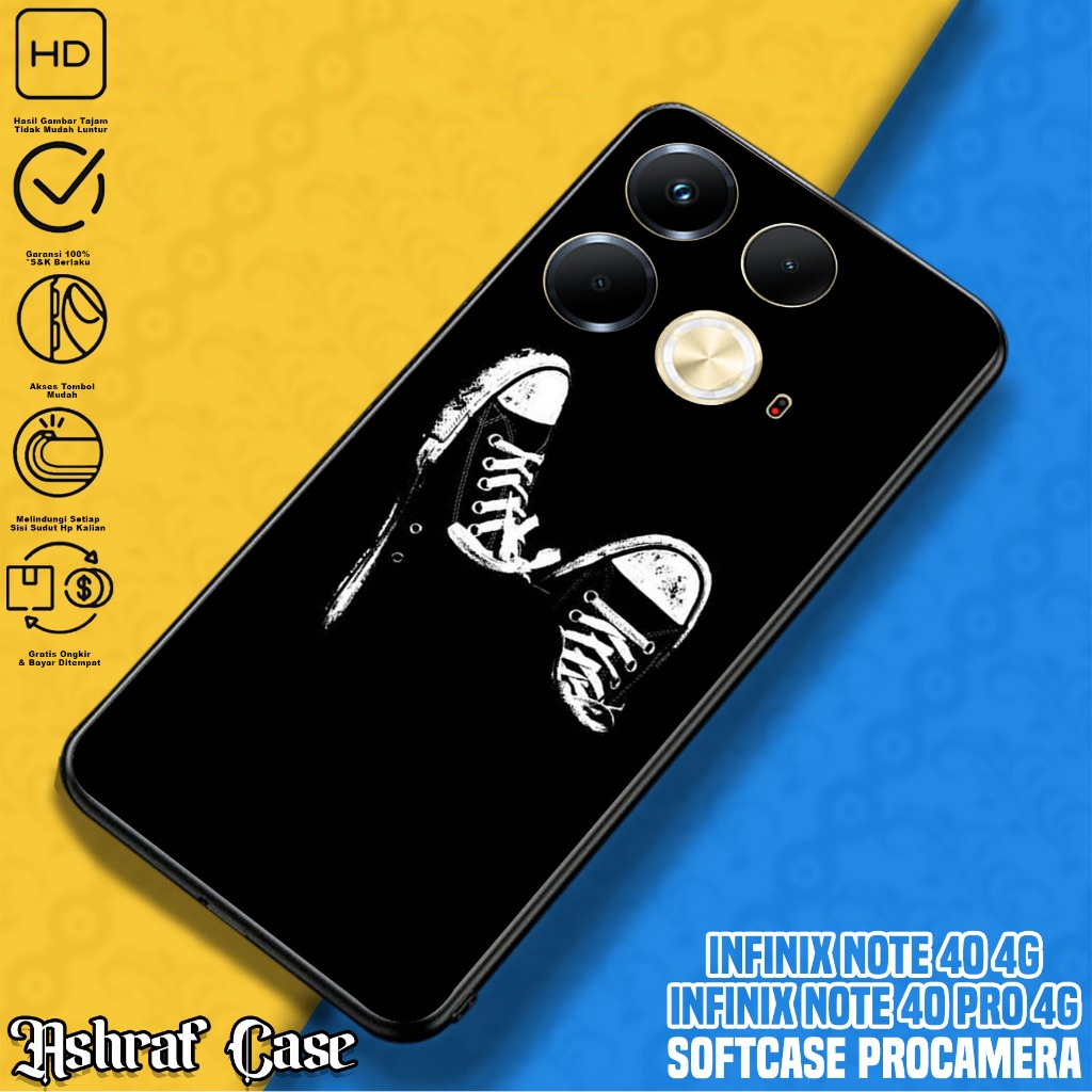 Case Infinix Note 40 - Casing Hp Infinix Note 40 Terbaru Motif BLCK - Silikon Hp Infinix Note 40 - S